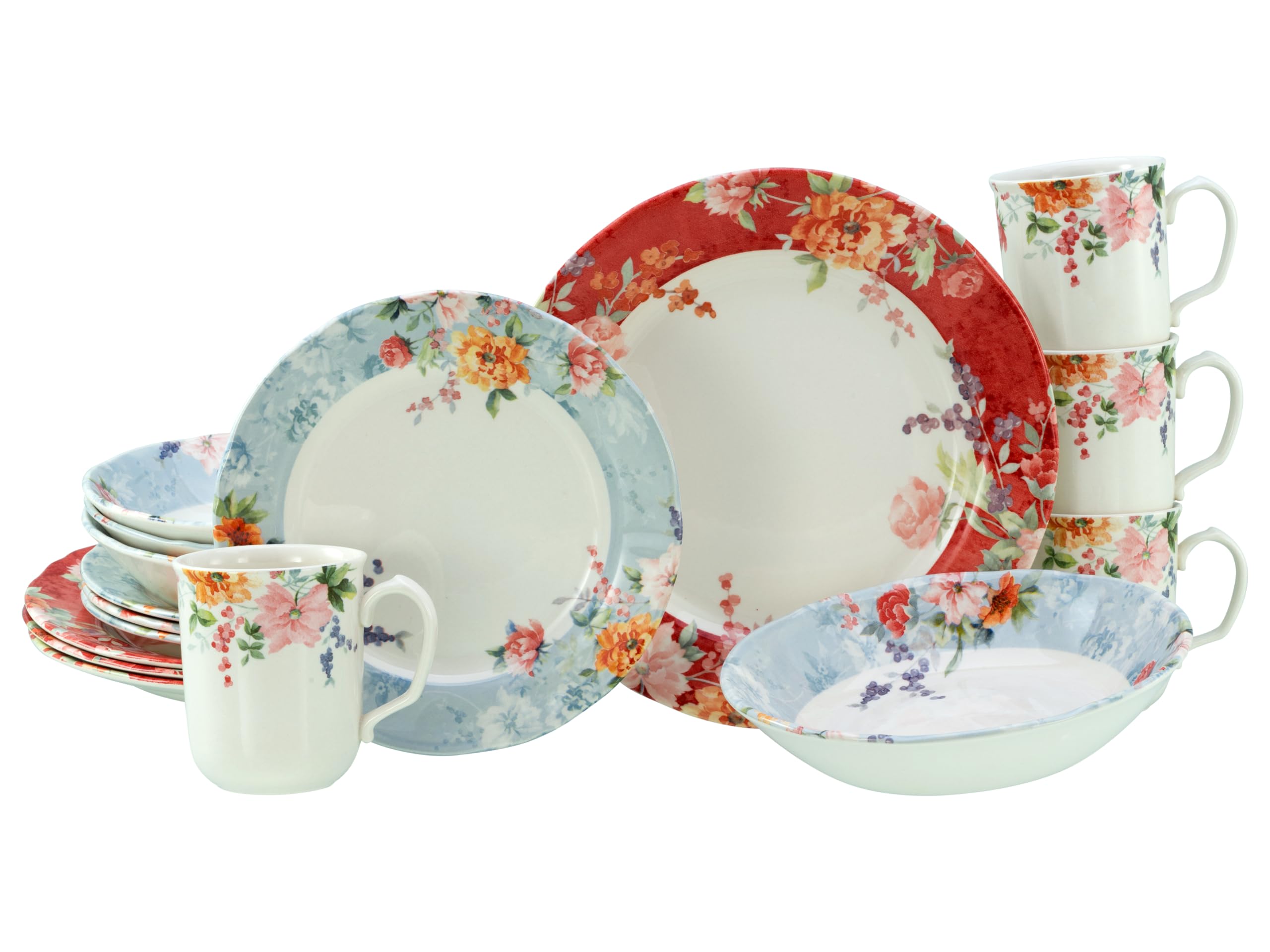 Amazon.co.jp: Creable Crimson 22498 食器セット 16ピース ストーン