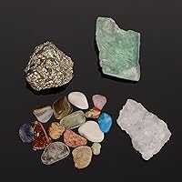 Vista 6 de Caja de piedras preciosas de cristal natural, juego de 4 cajas de exhibición de piedra de roca irregular, Rock