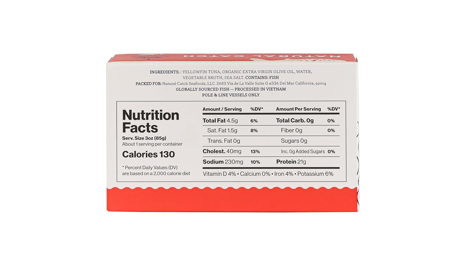 Natural Catch Yellowfin Tuna Slices in Extra Virgin Olive Oil 4.4 oz (Pack of 12)