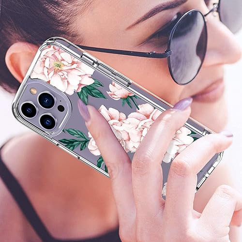 Miniatura 2 de LUHOURI Funda para iPhone 15 Pro Max con protector de pantalla - Funda transparente - Diseños de moda para mujeres y niñas - Funda protectora