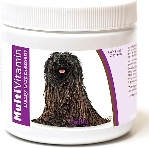 Miniatura 148 de Healthy Breeds Multivitamínico siberiano Husky para perros, suplemento diario recomendado por veterinarios, sabor a tocino, 60 masticables suaves