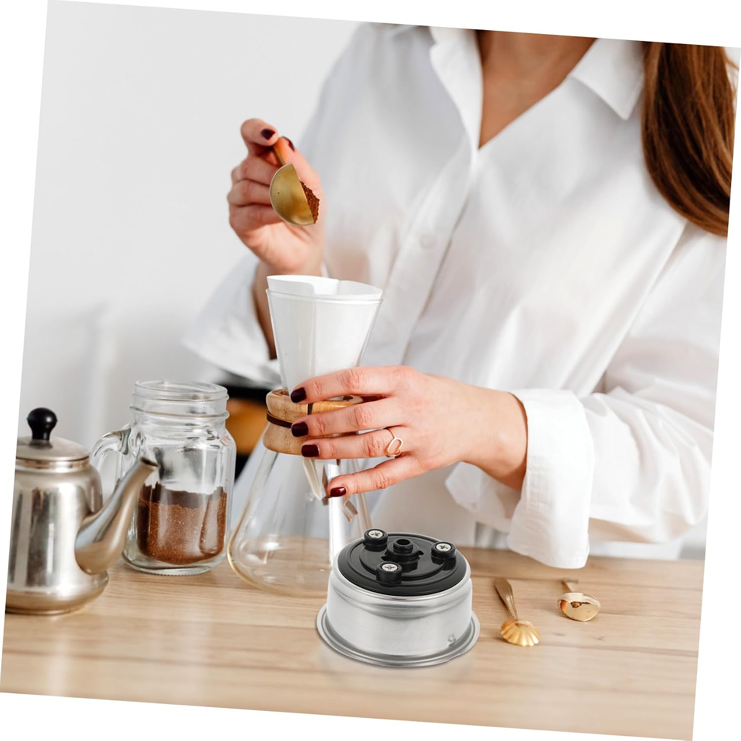 Detachable Espresso Coffee Powder Filter Basket for Coffee Maker Non-pressurized Replacement for Espresso Machine Brewing