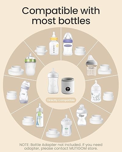 Miniatura 4 de Calentador de biberones portátil, calentador de leche rápido con botella de 11 onzas, calentador de botellas de viaje recargable para la mayoría de