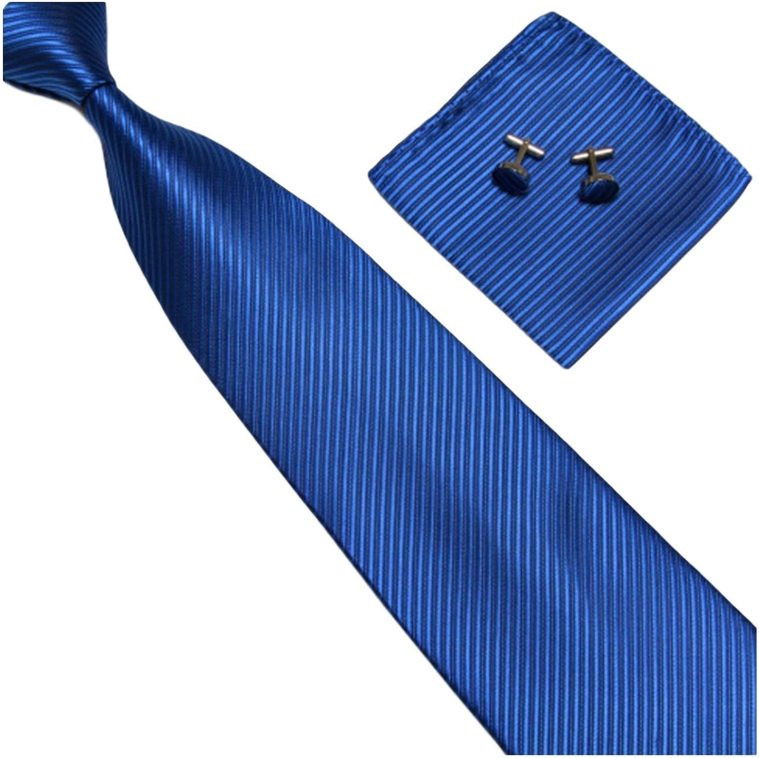 GASSANIMen's Striped Necktie Tie Blue MARINEBLAU/ULTRAMARIN/NAVY/BLUE/AZZURA