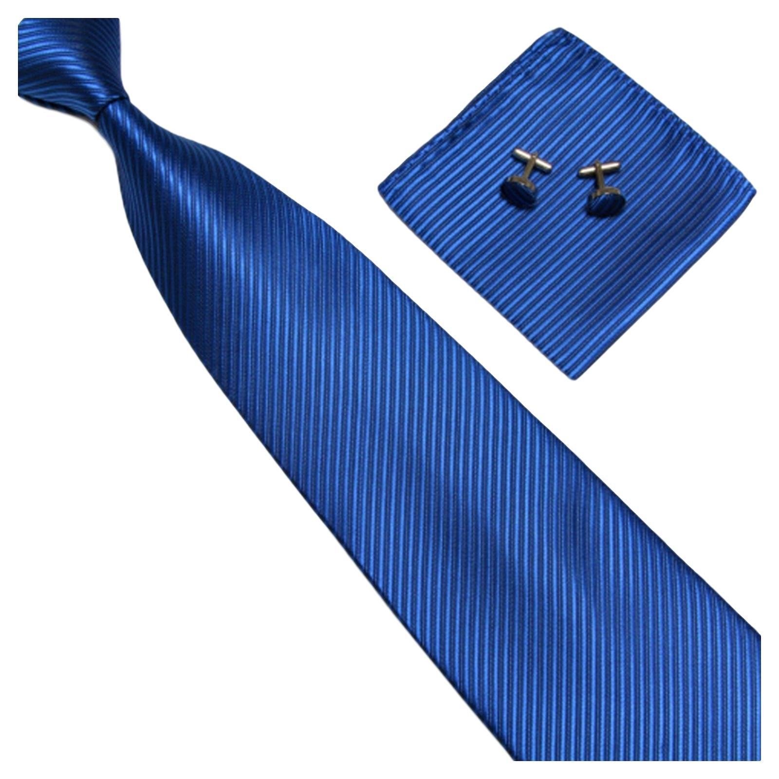 GASSANIMen's Striped Necktie Tie Blue MARINEBLAU/ULTRAMARIN/NAVY/BLUE/AZZURA