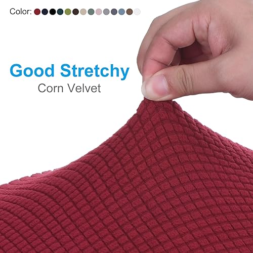 Miniatura 5 de PATIKIL Funda para taburete de bar redondo de 11 pulgadas, funda de cojín elástica lavable para silla de 11 a 16 pulgadas de diámetro, azul marino