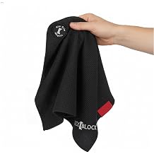 KickBlock RimGrip Magnetic Drummer Towel - Waffle Microfiber Drum Kit Accessory with Neodymium Rim Magnet - Fast Drying Sweat Control Towel for Drummers - Includes Breathable Mesh Carry Bag