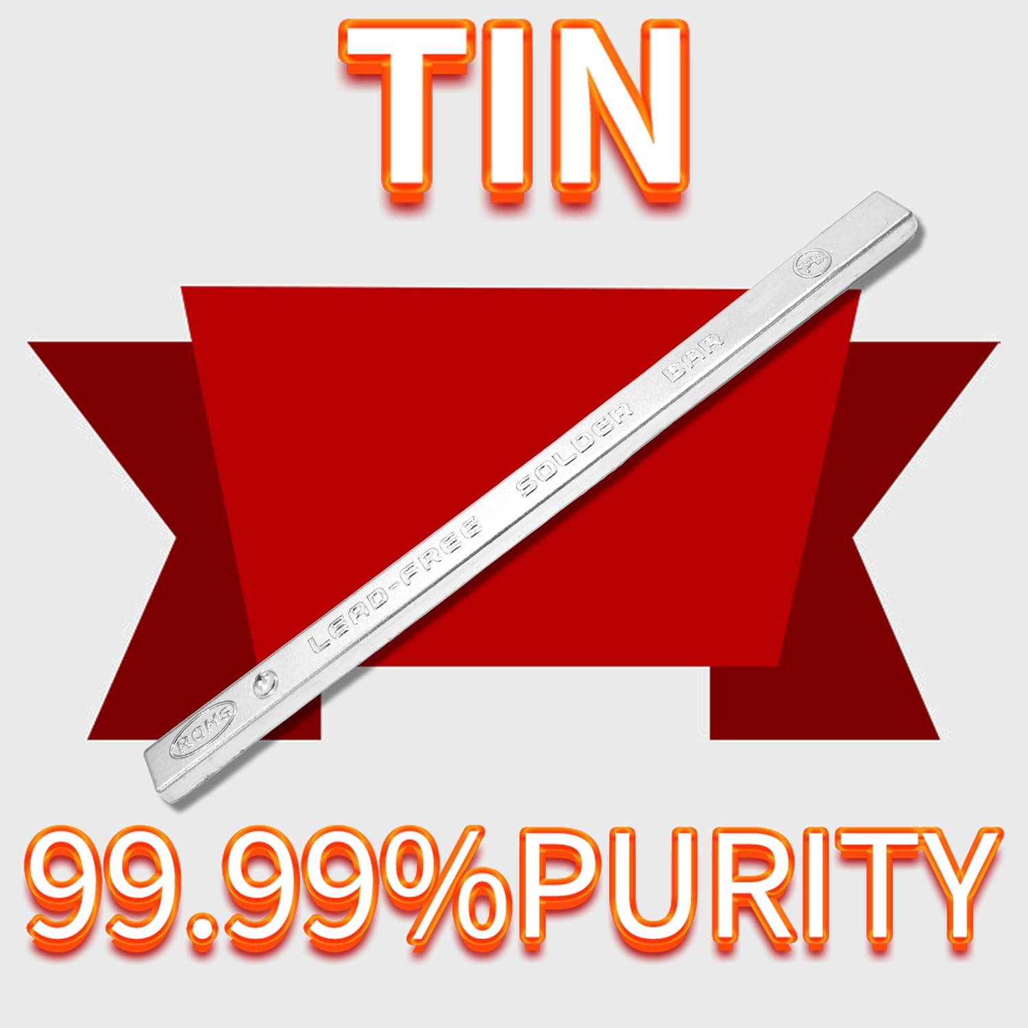 1LB Lead-Free Solder Bar((16oz/454g±5g)),Pure Tin,99.99% High Purity Suitable for Solder Pot