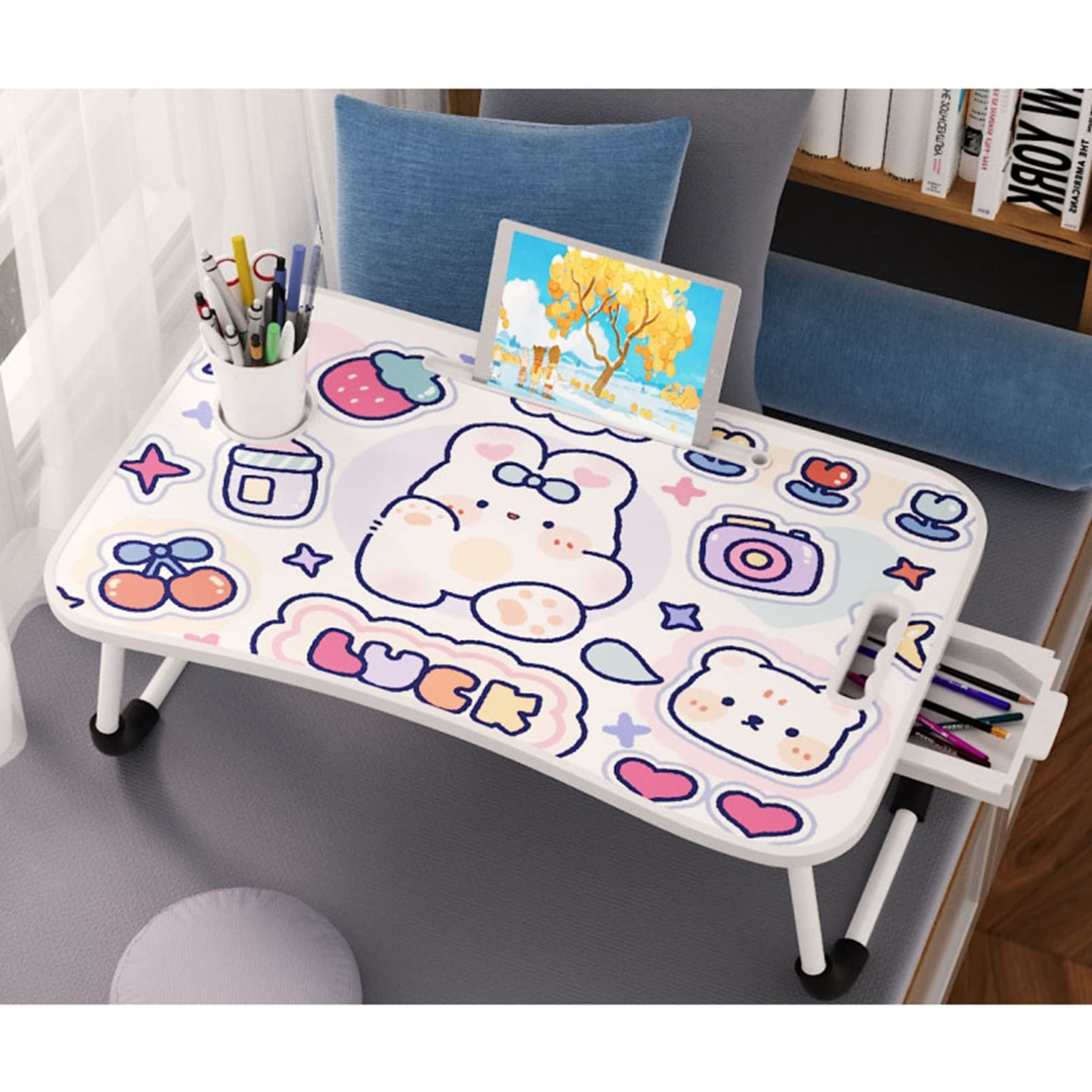 Amazon.co.jp: ローテーブル ラップトップテーブル 可愛い 漫画  