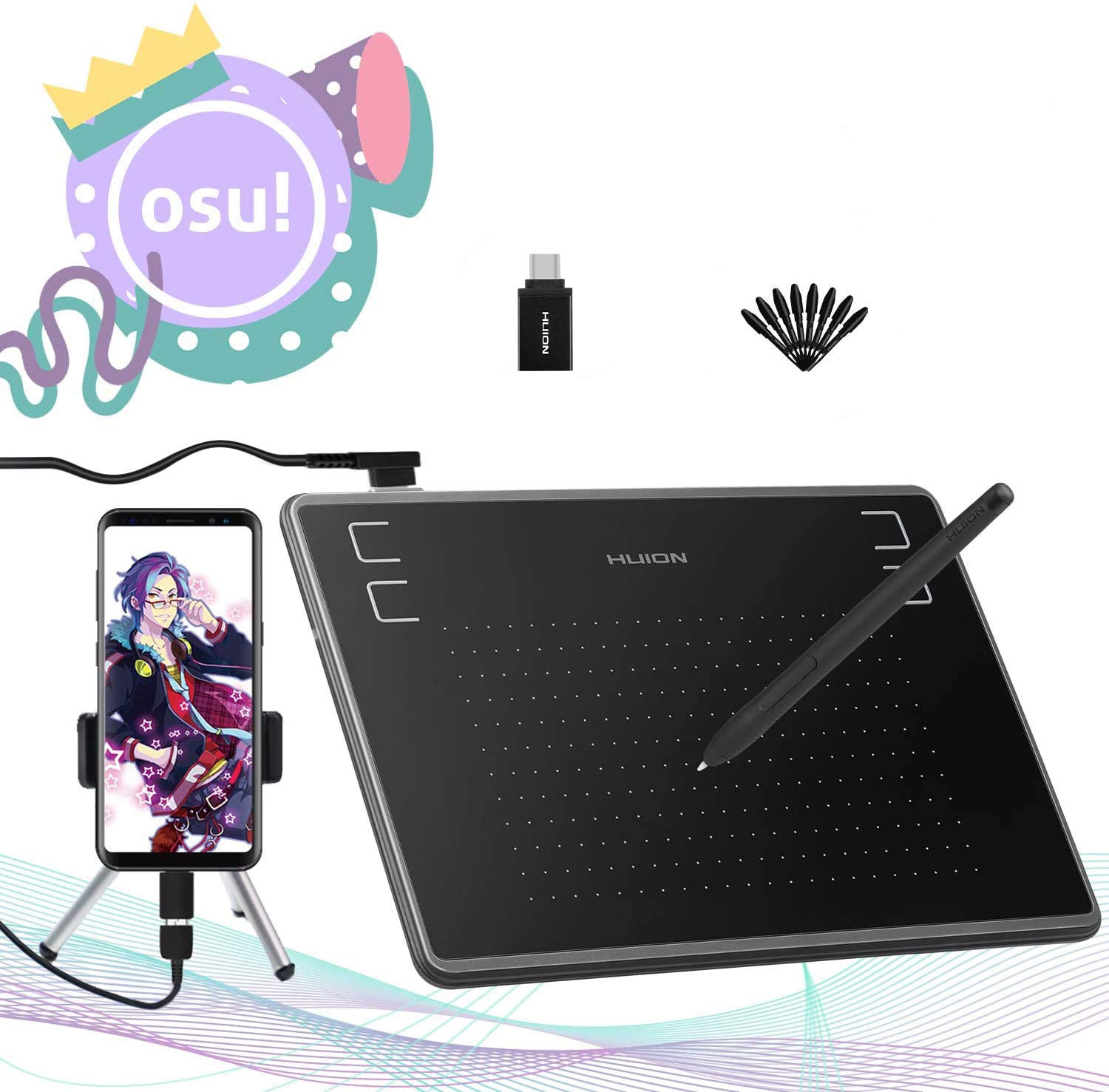 Buy Huion Inspiroy H430P 2019 Upgrade Drawing Graphics Tablet for Osu