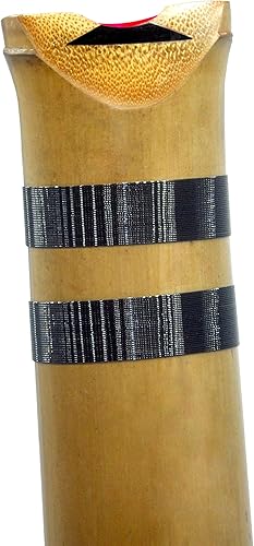 Miniatura 43 de Flauta pentatónica japonesa Zen Shakuhachi con raíz de campana natural. KINKO-ryu de 1.8 pies. Calidad profesional, toca todas las ocatavas. Bueno