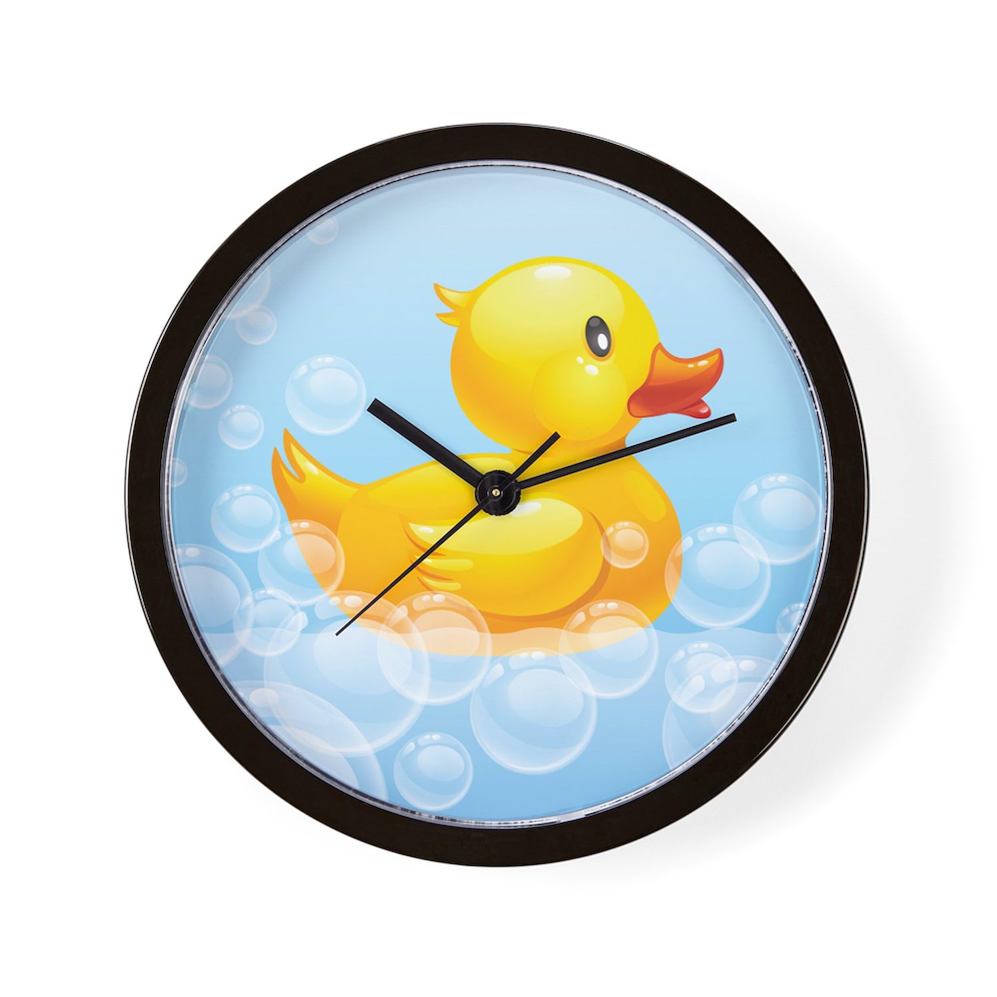 CafePress Duck in Bubbles 10" Wall Clock for Livingroom, Kitchen, or Office
