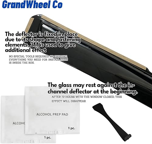 Miniatura 4 de Deflectores de ventana con tintado de humo en el canal de ventilación lateral deflectores de lluvia compatibles con Buick Encore 2013-2022/Chevrolet