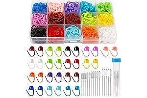 LUNARM Stitch Markers for Knitting, Crochet, 315 Pcs, Various Sizes (2inch/2.3inch/2.7inch)