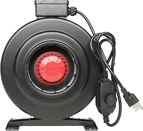 Hydroplanet Ventilador hidropónico de 6 pulgadas, 400 CFM, conducto en línea de 4 pulgadas, 6 pulgadas, 8 pulgadas, con controlador de velocidad