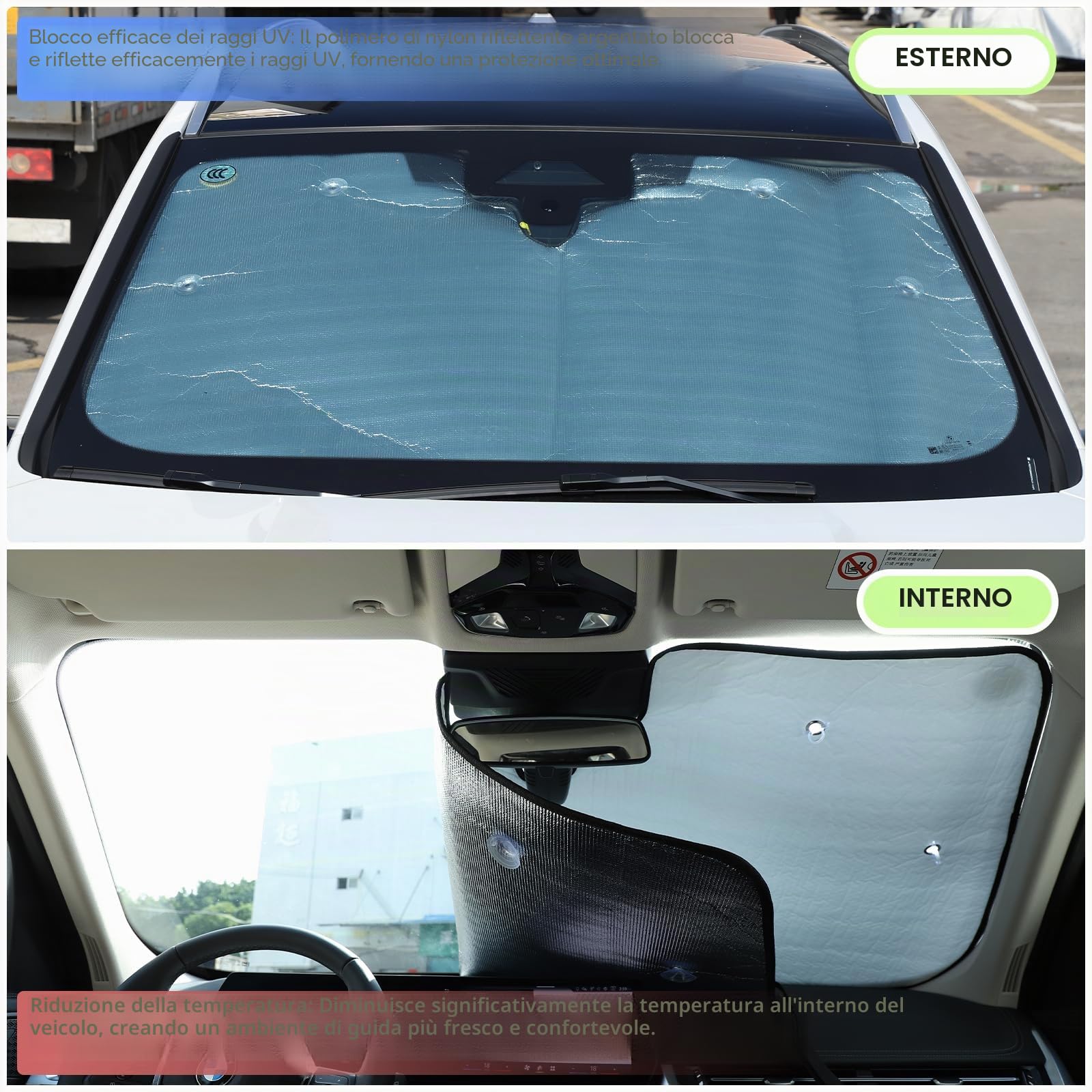 Parasole per parabrezza per BMW X1 U11 2023-2026 Parasole per finestrino anteriore pieghevole riflettente Visiera solare personalizzata Protezione UV Protezione per la privacy Protezione termica per