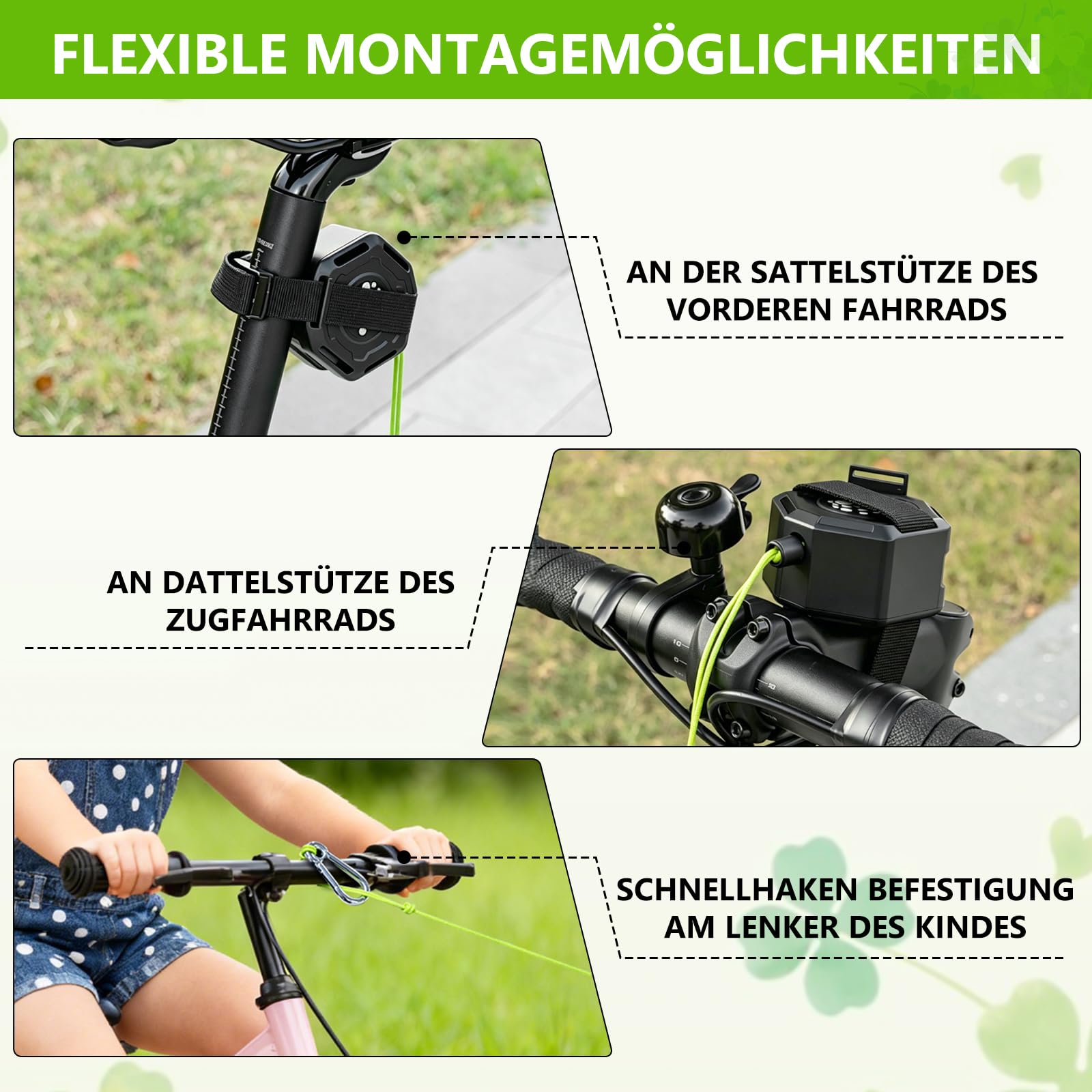 Corde de remorquage de vélo Corde de traction à l'élastique portable