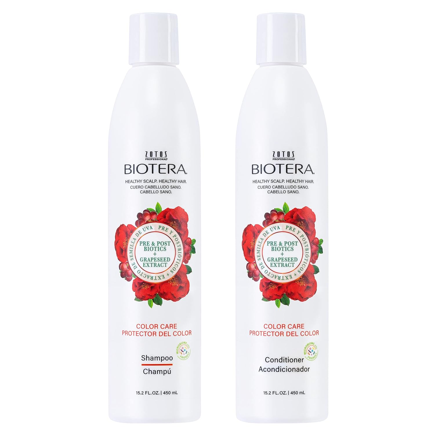 BIOTERA Color Care Shampoo and Conditioner Set | Extends & Maintains Color-Treated Hair | Microbiome Friendly | Vegan & Cruelty Free | Paraben Free | Color-Safe | 15.2 Fl Oz
