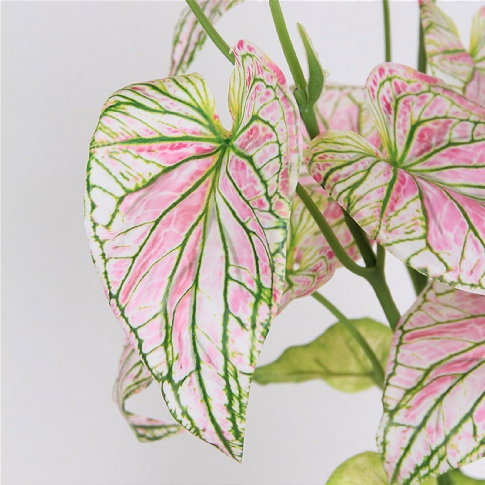 Fiori Artificiali Simulazione Fiore Pianta Rosa Verde Foglia di Calla Decorazione della tavola di casa Composizione Floreale Fiore Finto con Vaso di Vetro Fiori Finti