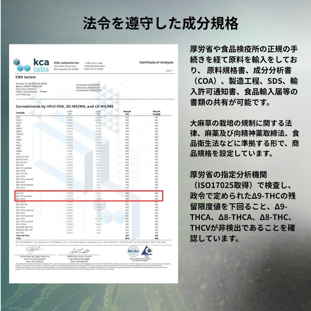 Amazon.co.jp: tokyo mooon CBN 原料 高濃度 パウダー クリスタル