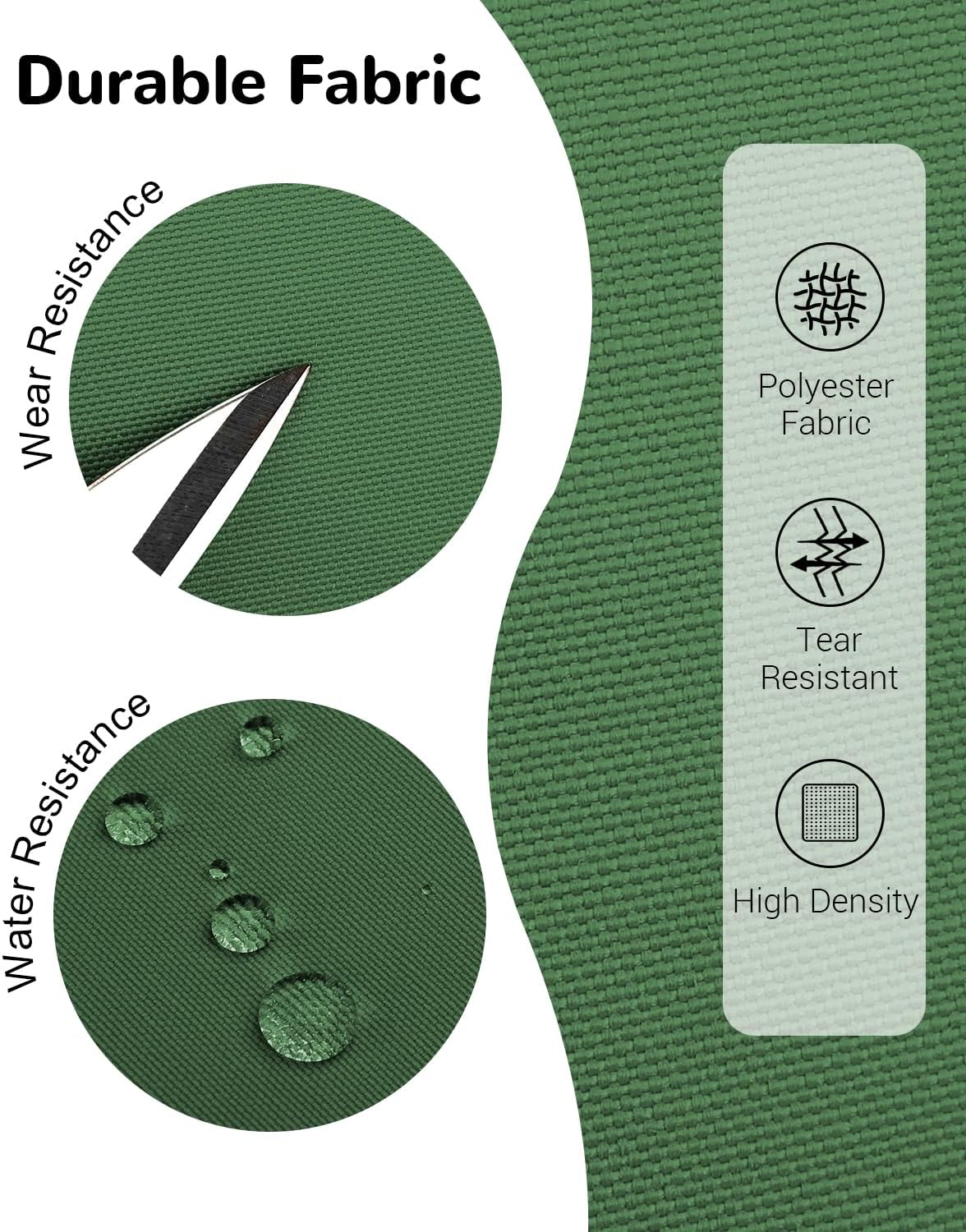 20L Small Reflective Hiking Backpack with Padded Straps for Men Women, Lightweight Travel Daypack, Green - Image 5