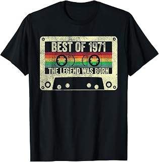 Best Of 1971 54th Birthday Gift Vintage 54 Years Old Retro T-Shirt
