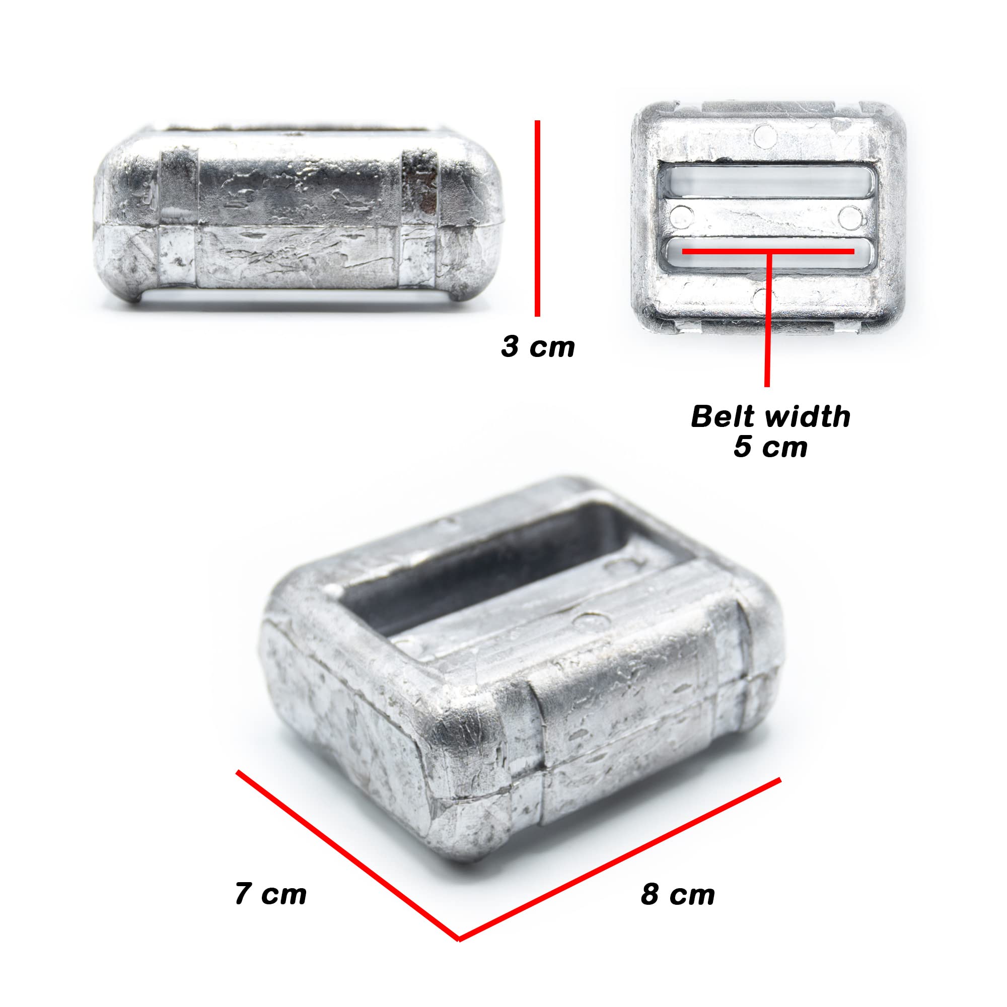 Zavorre Per Immersioni NAMAKA - Piombo Da 1kg, Sagomato Per Comfort, Made In Italy - Foto 3