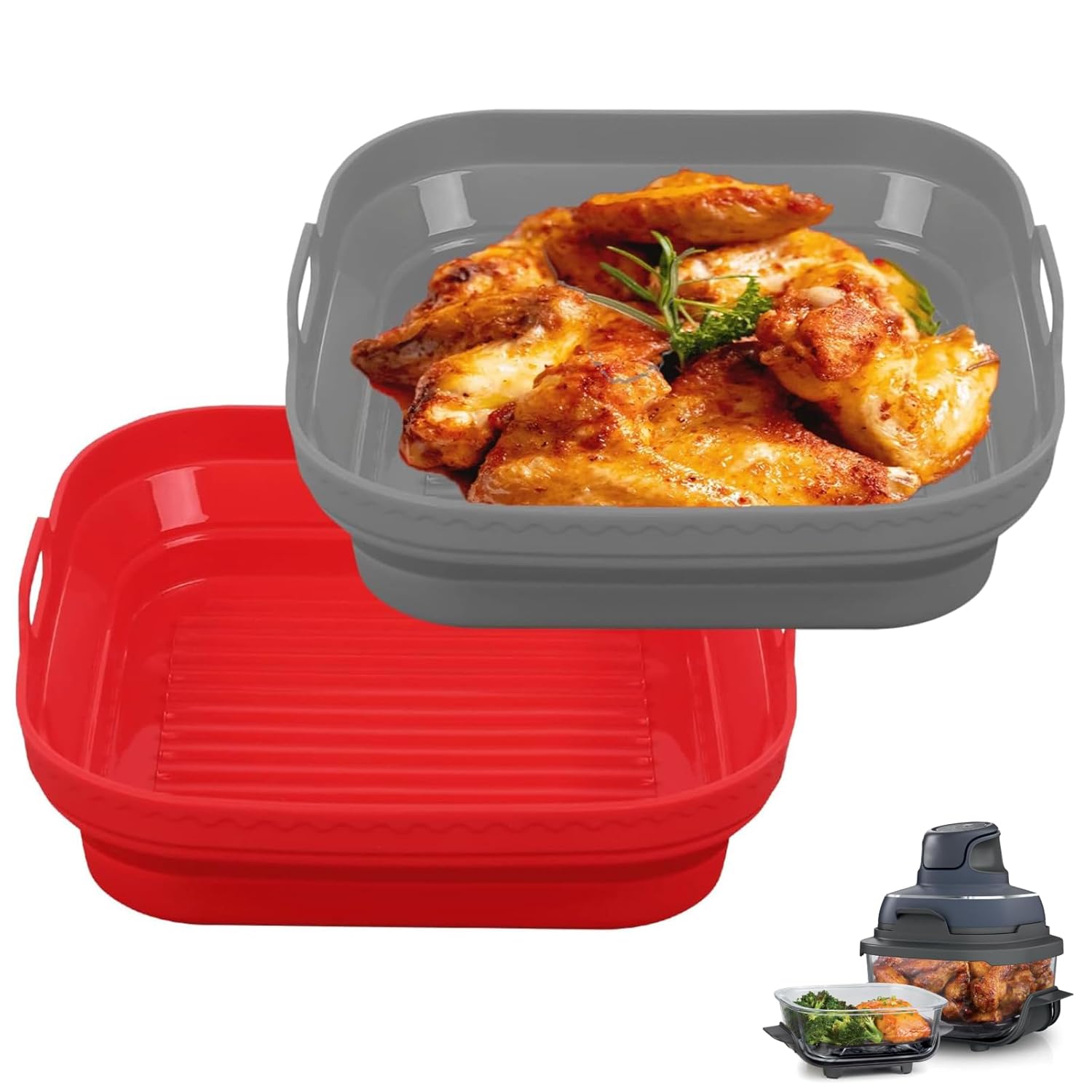 Silicone Air Fryer Liner for Ninja Crispi 2 Pack Liners Silicone Pot