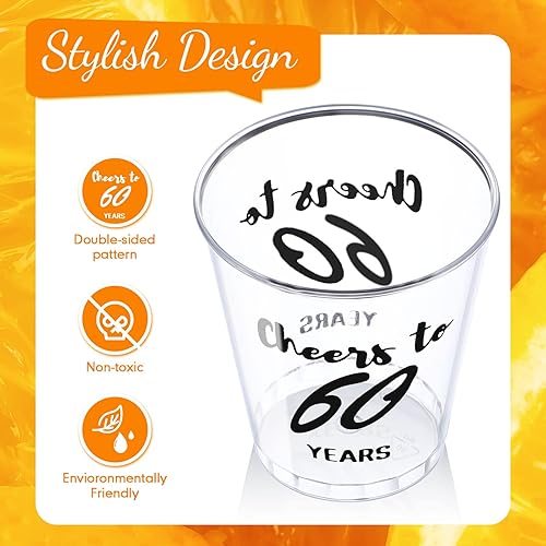 Miniatura 3 de Zubebe 100 vasos de chupito de cumpleaños de 2 onzas, vasos desechables de 2 onzas, regalos de fiesta de cumpleaños para ella y él, mujeres y