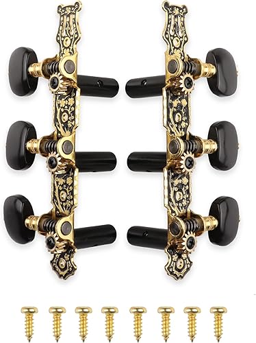 Vista 49 de Mr.Power Afinadores de guitarra, cabezales de máquina de 3+3 juegos de teclas de afinación, clavijas de cuerda para guitarra clásica