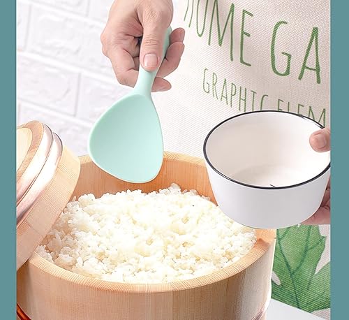 Miniatura 7 de Juego de utensilios de cocina de silicona, herramienta de cocina no pegajosa, espátula, pala, sopa, utensilios de cocina, juego de 5 piezas, verde