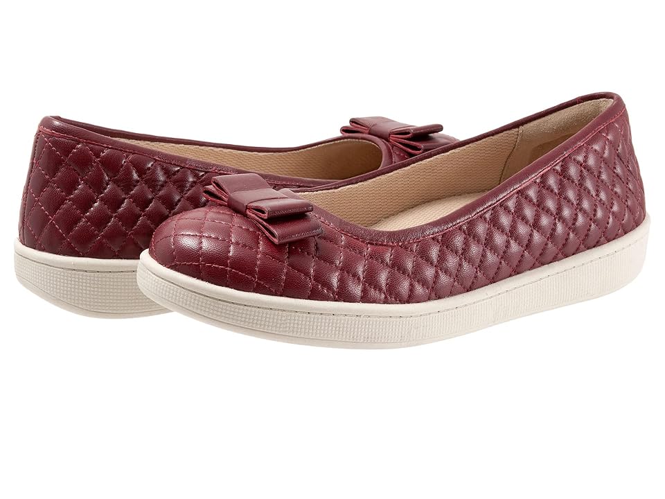 Trotters Anna (Dark Red) Women's Flat Shoes INTERNATIONAL SHIPPING