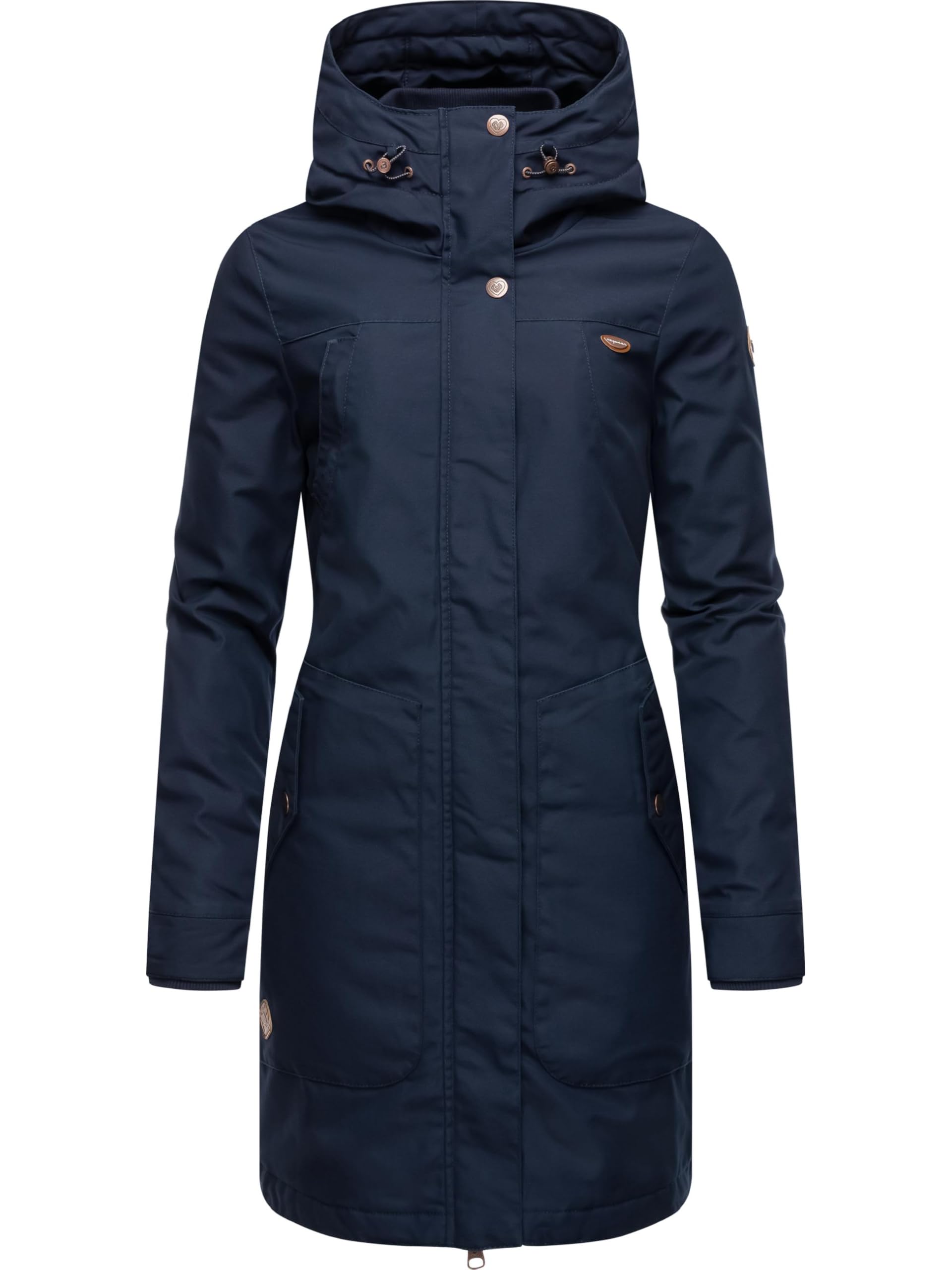 Ragwear Jannisa Women's Warm Winter Parka Jacket XS - 6XL, navy, M