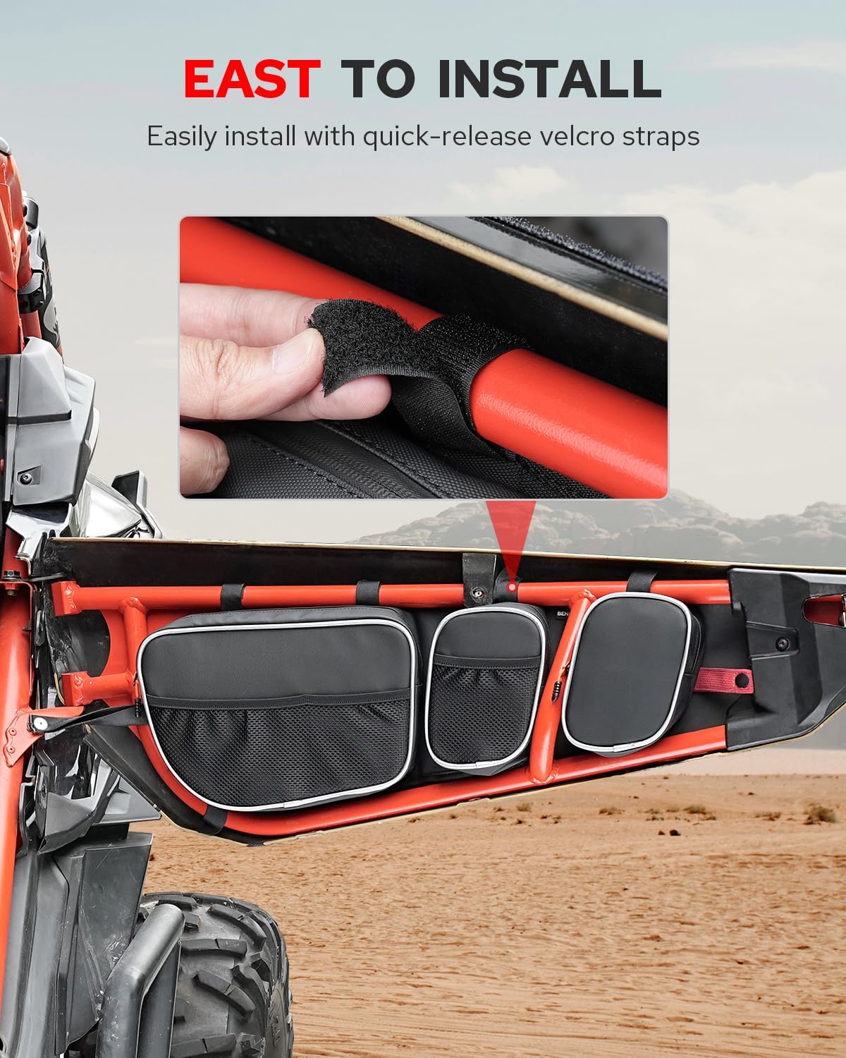 Benlari X3 Storage Bag UTV Side Bags X3 Door Bags Upgraded Artificial Leather Film Compatible with Can Am Maverick X3 Max X RS DS MR RC Turbor RR All Models 2017-2024,White