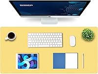 Vista 7 de Knodel - Alfombrilla de escritorio, para mouse, impermeable para escritorio, de cuero para teclado y mouse, protector de escritorio para oficina