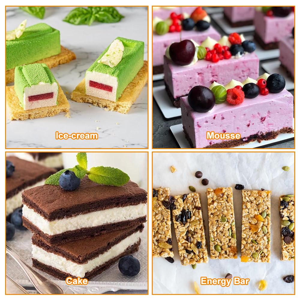 Stampo In Silicone Per Barrette Cereali - 2 Pezzi, 8 Cavit&agrave;, Antiaderente, Per Forno E Frigo