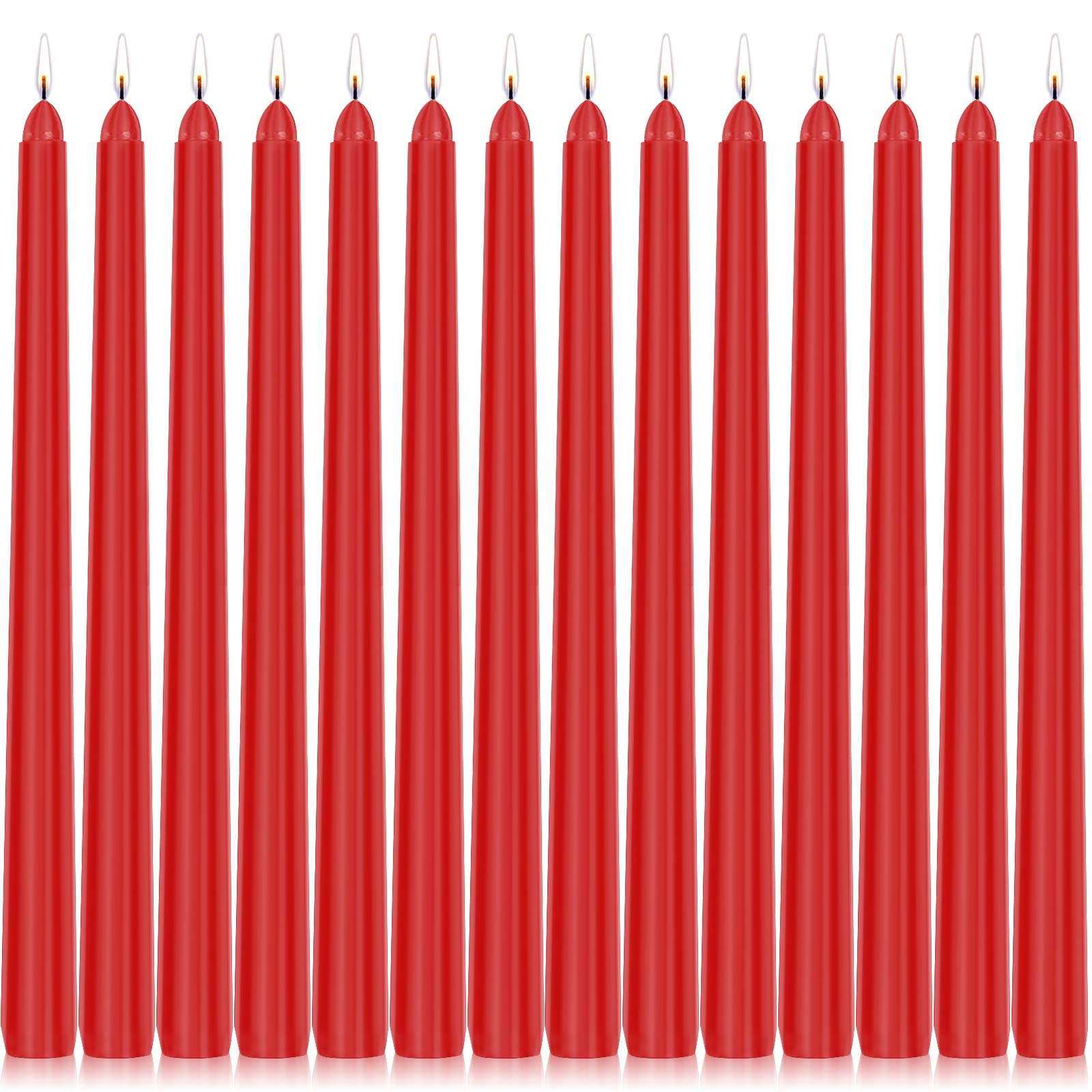 Buy Tobeape 10 inch Red Taper Candles, Set of 14 Dripless Unscented