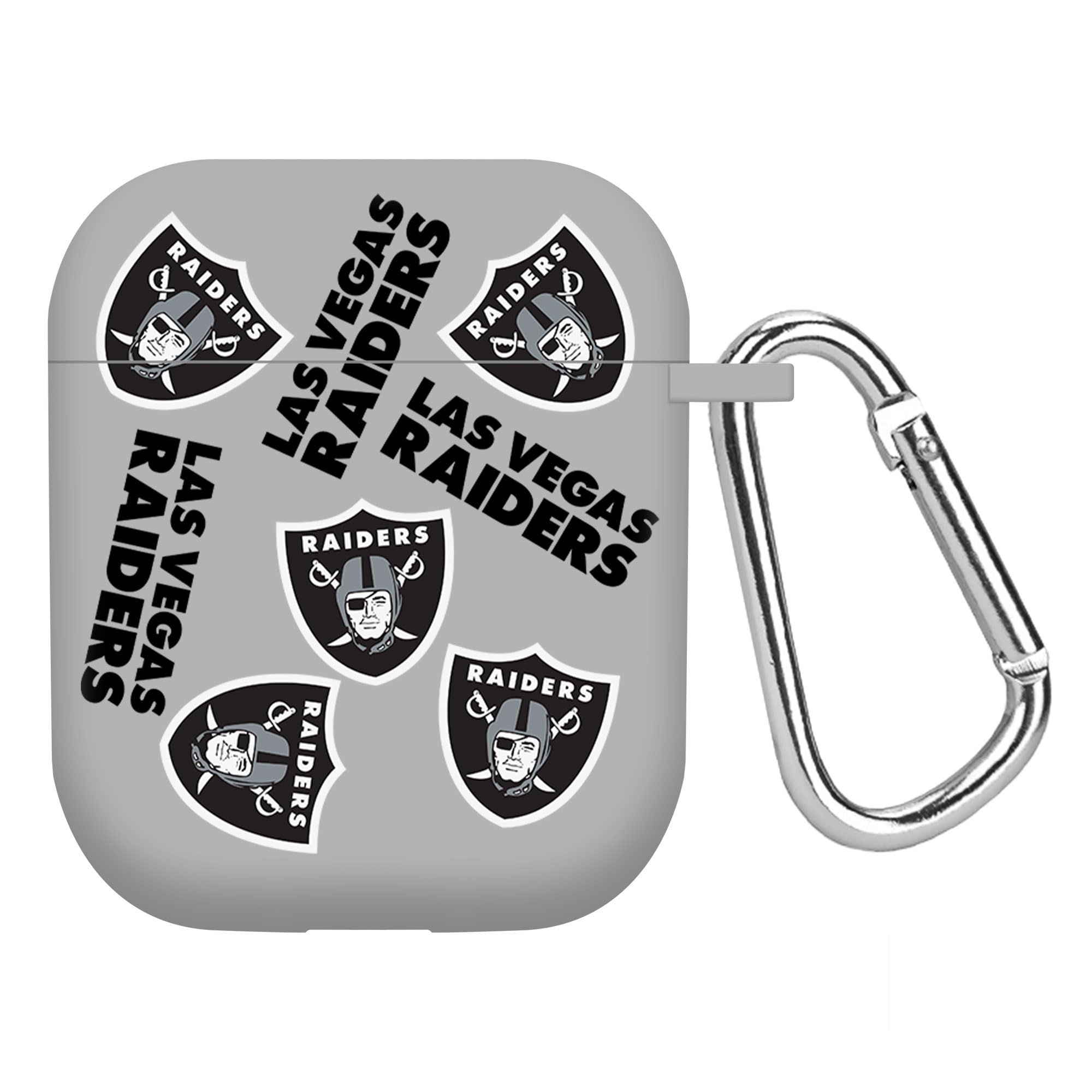 Game Time Las Vegas Raiders HD Case Cover Compatible with Apple AirPods Gen 1 & 2 (Gray Random)