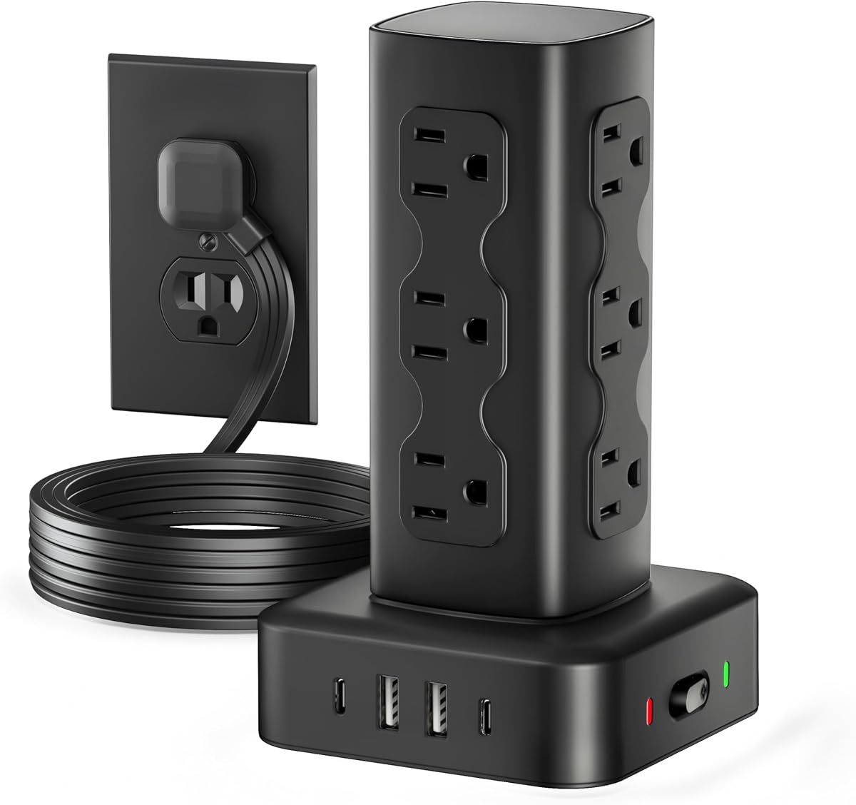 Power Strip Tower with 12 AC Outlets