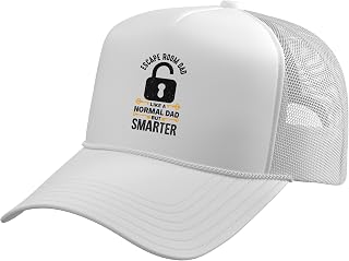 Cool Escape Room Game Design for Escape Room Dad Trucker Hat with Adjustable Mesh Back