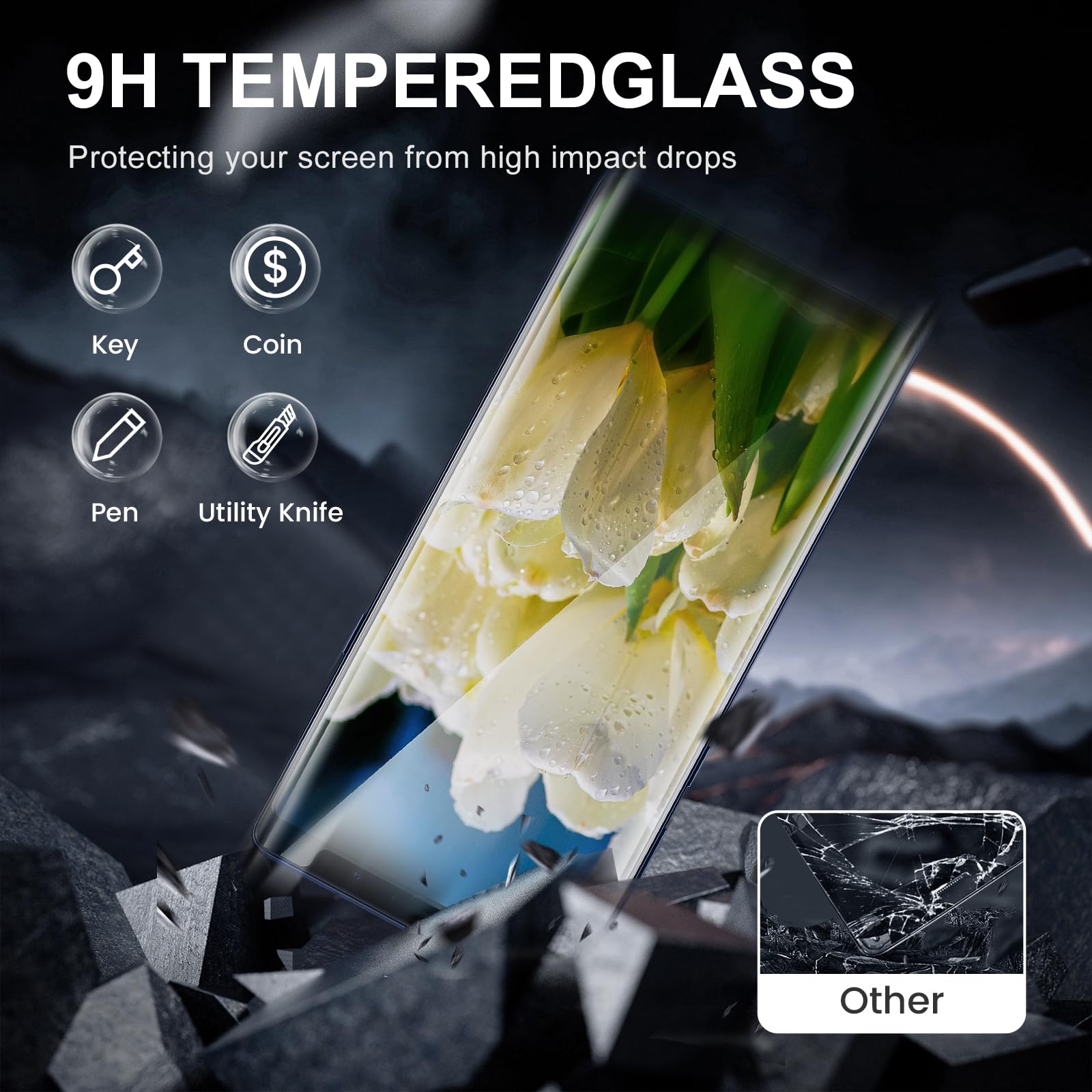 MAYtobe 2 Pezzi Vetro Temperato per Samsung Galaxy Note 9, Pellicola Protettiva 3D Curved Copertura Completa, Sensibile al Tatto, Durezza 9H, Senza Bolle, Anti Graffio, Ultra Trasparente