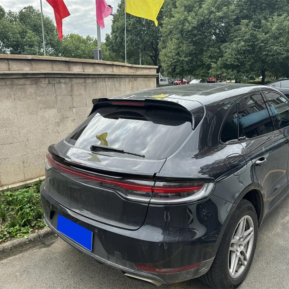 spojlery samochodowe Do lata 2019-2023 Spojlery tylne do samochodów | Środkowy tylny spojler skrzydło bagażnika warga ABS błyszczące czarne włókno węglowe 3 szt(18 To Up Carbon Look)