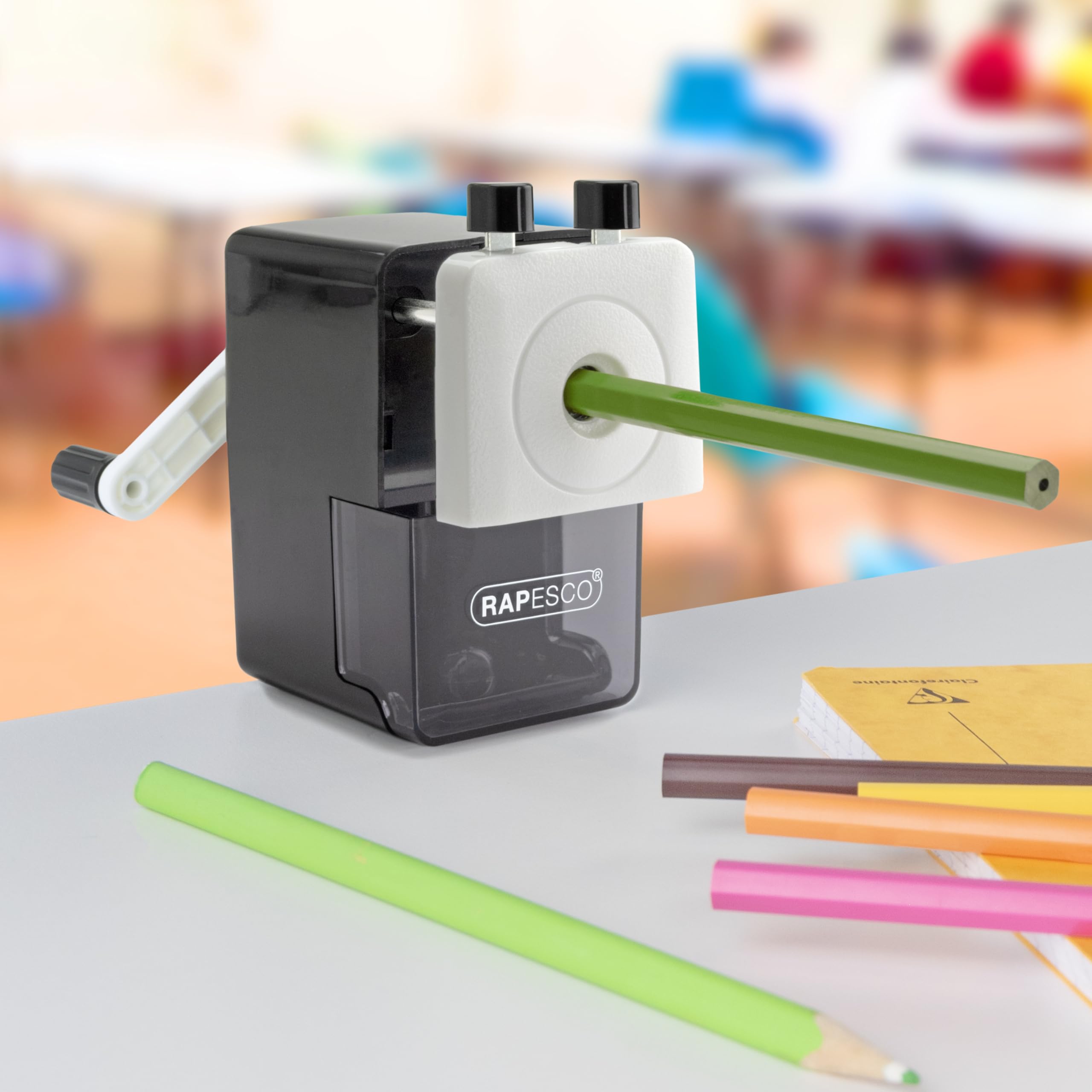Amazon.com : Rapesco 64 Desk Top Pencil Sharpener, Black (R64000B2