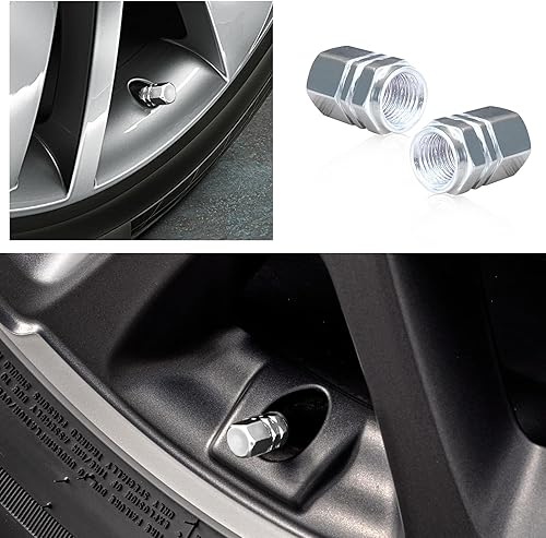 Miniatura 19 de Ziciner 12 PCS Car Tire Valve Stem Caps, Aluminum Alloy Wheel Valve Covers with Rubber O-Ring, Corrosion Resistant Leak-Proof Tire Air Cap Set, Blue