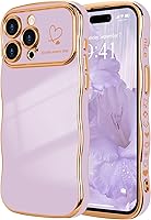 Vista 11 de LCHULLE Funda para iPhone Air para mujeres y niñas, lindo marco ondulado con forma rizada con patrón de corazón de amor, cubierta de protección