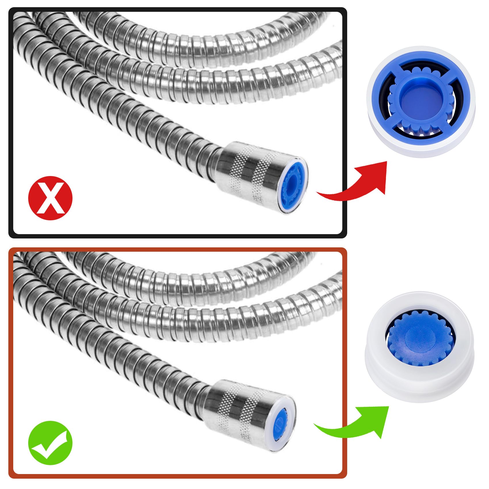 10 Pcs Water Flow 1.5/1.8/2.0/2.5/3.0 GPM Shower Water Flow Reducer on