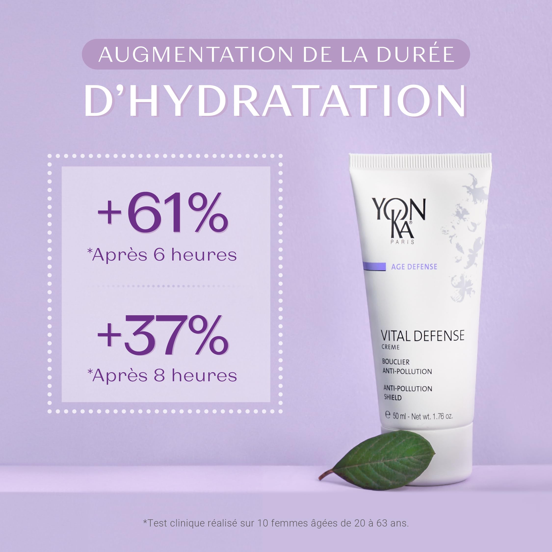 Yon-Ka Vital Defense Crème de Jour 50ml - Hydratant Quotidien et Crème Anti-Pollution - Testé par Dermatologues - Soins Professionnels - Sans Parabènes