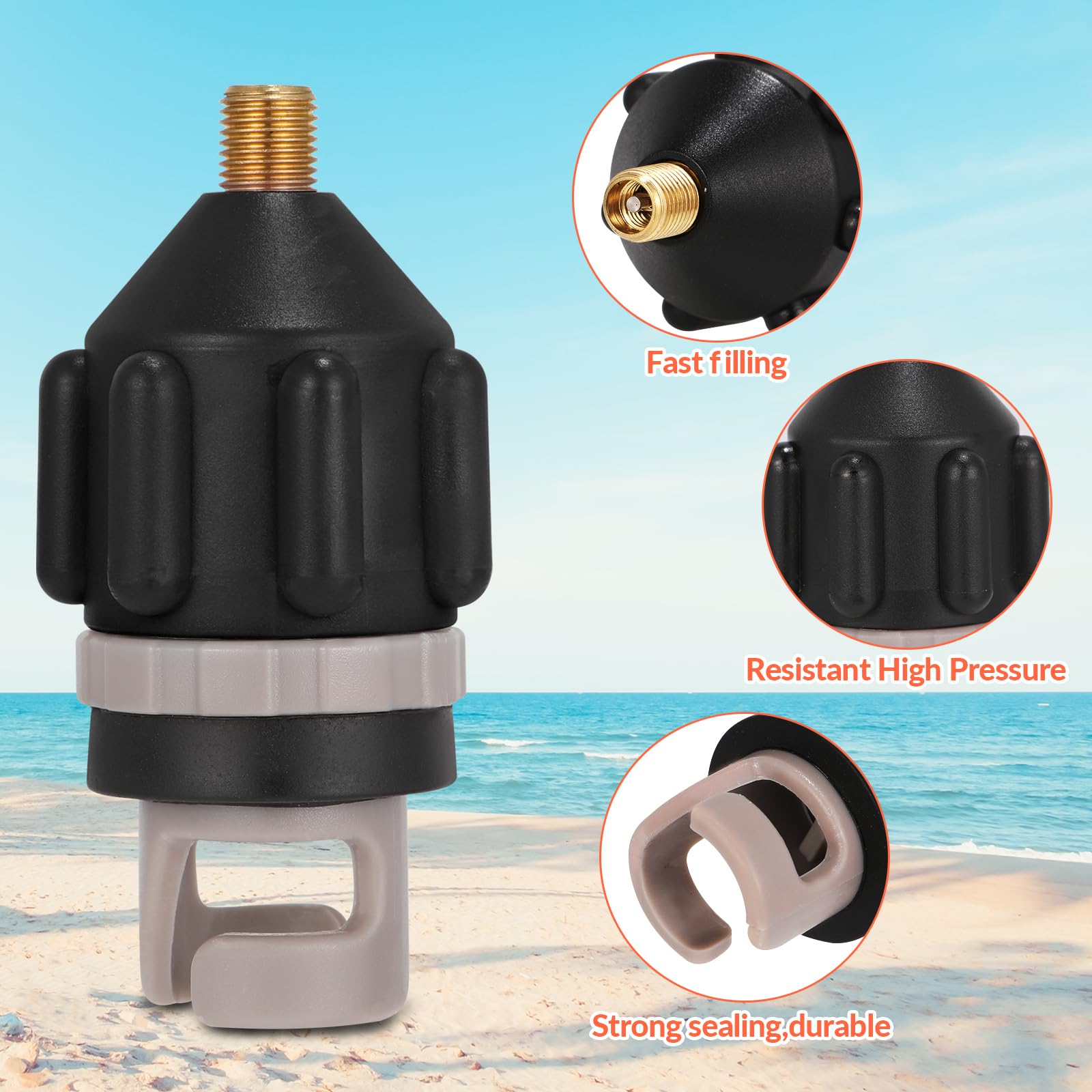Kit De 8 Adaptateurs De Pompe Pour Kayak Et SUP – 7 Buses Différentes, Compact, étanche – Gonfle Tout !