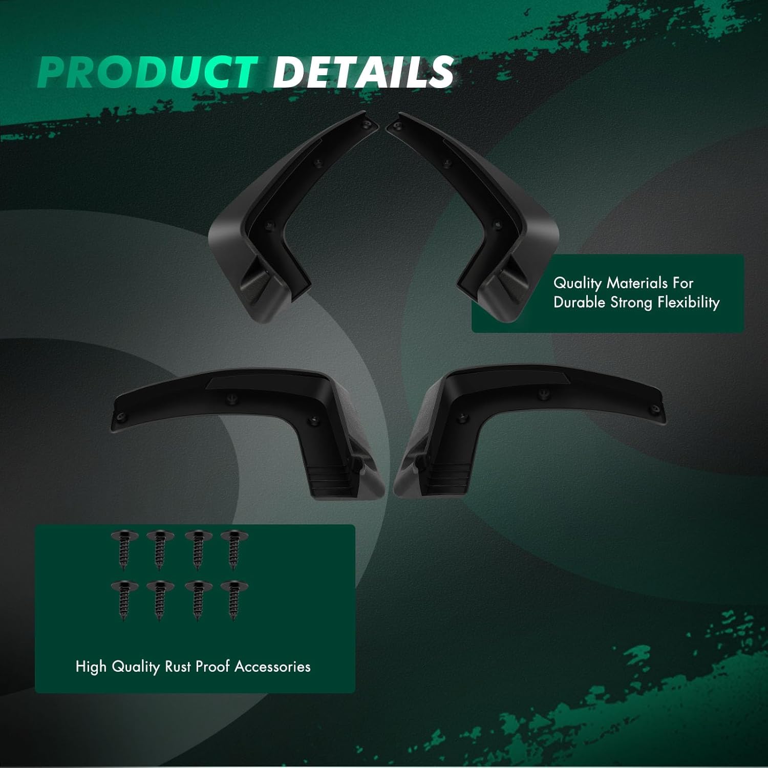 SCITOO Mud Flaps 4PCS Suitable for Kia Sportage 2017-2020 Front & Rear mud Flaps Splash Guard Set
