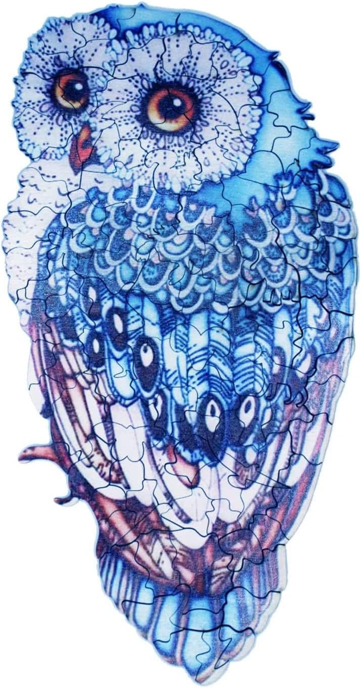Wooden Puzzles for Adults Owl Puzzle 122 Piece Uniquely
